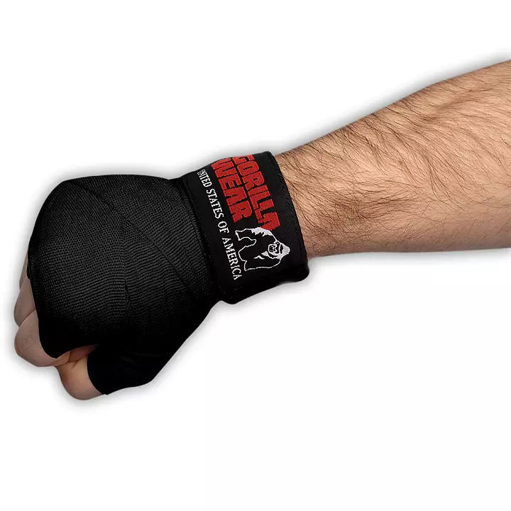 Ladda bild till gallerivisaren, Gorilla Wear Boxing Hand Wraps, black - 2,5 m