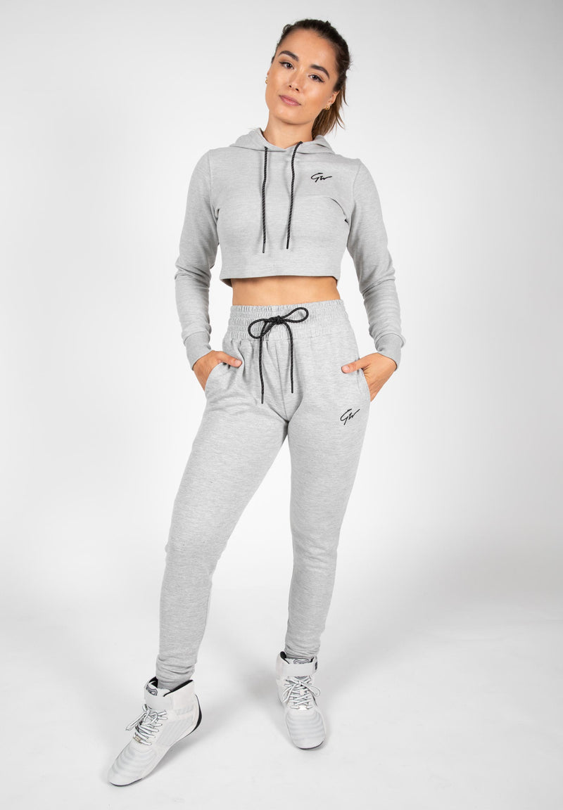 Ladda bild till gallerivisaren, Gorilla Wear Pixley Crop Top Hoodie, grey