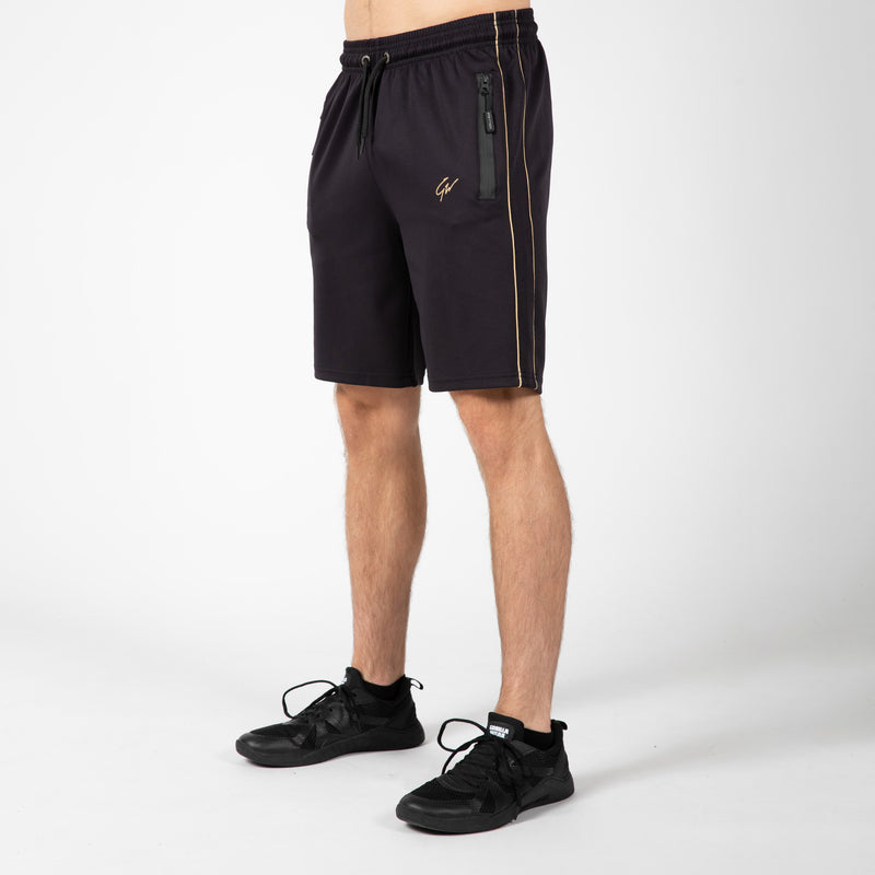 Ladda bild till gallerivisaren, Gorilla Wear Wenden Track Shorts, black/gold