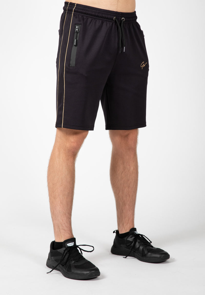 Ladda bild till gallerivisaren, Gorilla Wear Wenden Track Shorts, black/gold