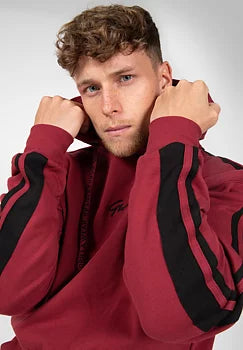 Ladda bild till gallerivisaren, Gorilla Wear Banks Oversized Hoodie, burgundy red/black