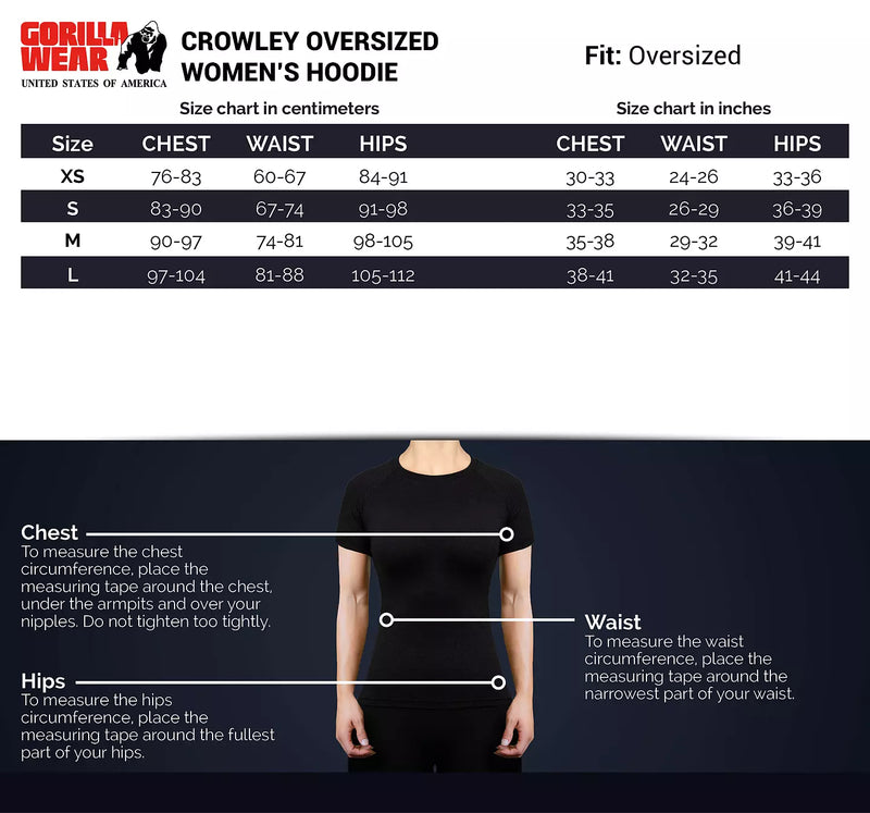 Ladda bild till gallerivisaren, Gorilla Wear Crowley Oversized Women's Hoodie, washed grey
