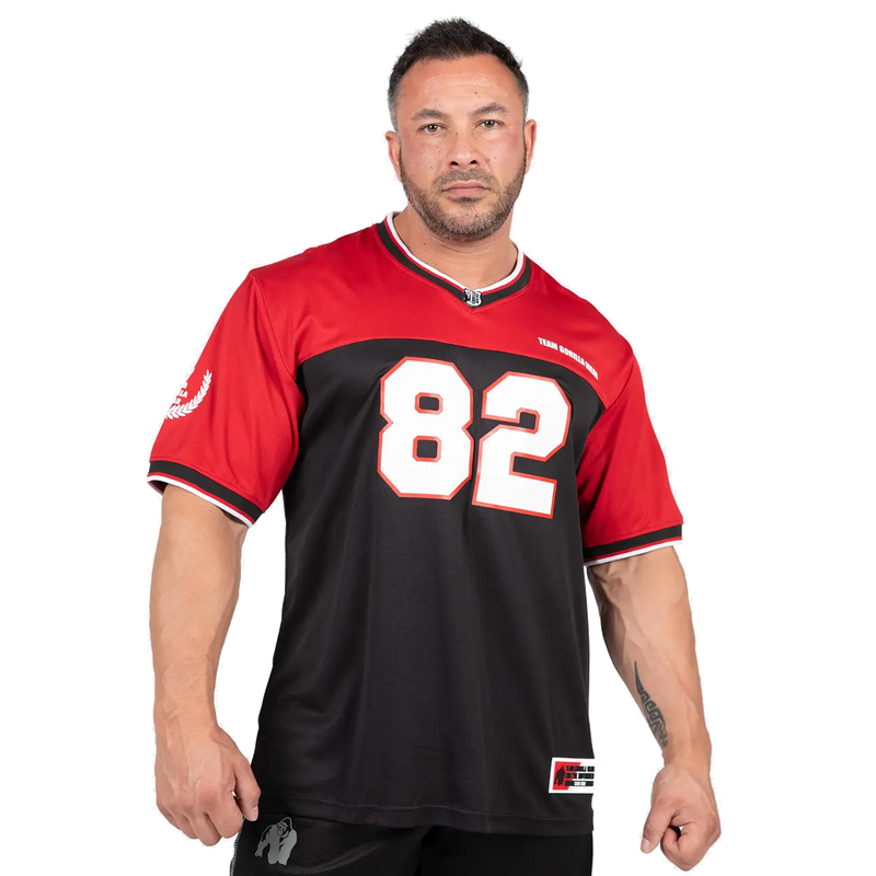 Ladda bild till gallerivisaren, Gorilla Wear Trenton Football Jersey, black/red