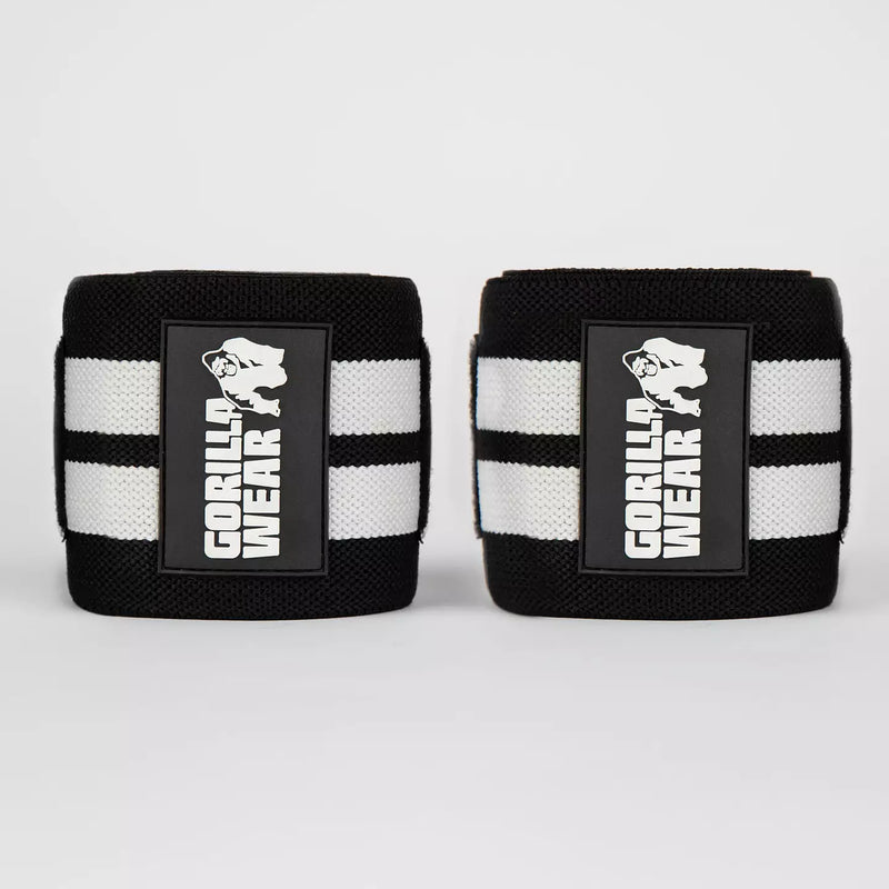 Ladda bild till gallerivisaren, Gorilla Wear Elbow Wraps, black/white - 1,2 m