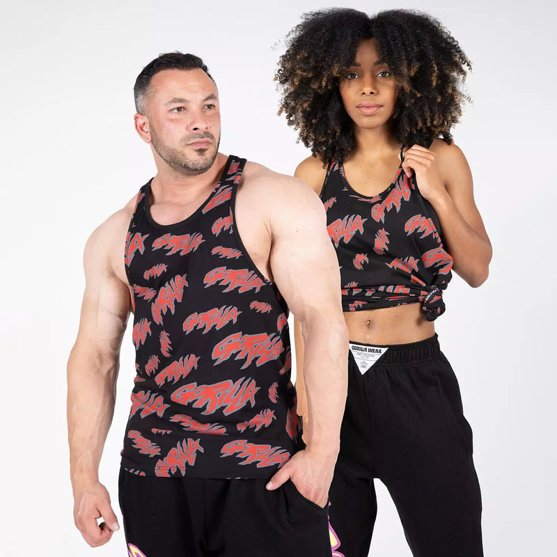 Ladda bild till gallerivisaren, Gorilla Wear Legacy Tank Top, black/red