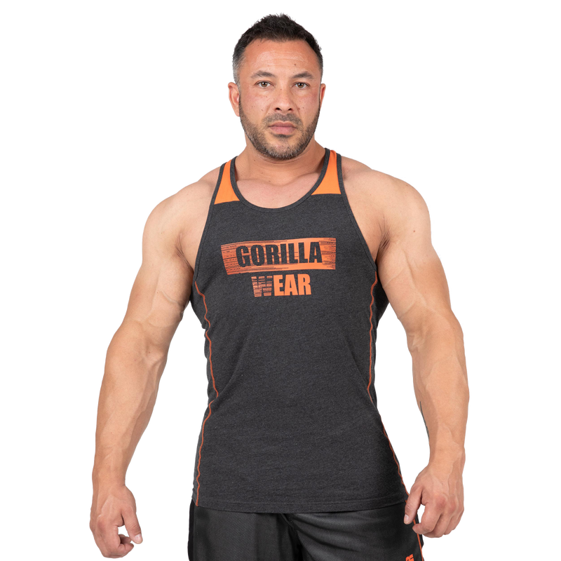 Ladda bild till gallerivisaren, Gorilla Wear Wallace Tank Top, grey/orange