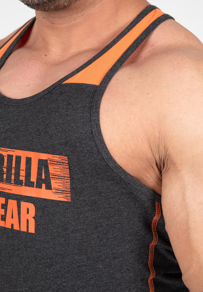 Ladda bild till gallerivisaren, Gorilla Wear Wallace Tank Top, grey/orange