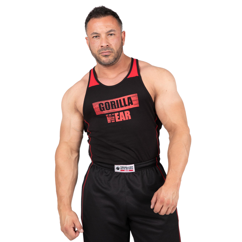 Ladda bild till gallerivisaren, Gorilla Wear Wallace Tank Top, black/red