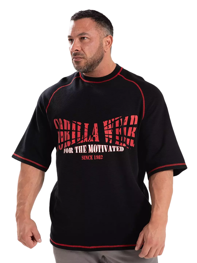 Ladda bild till gallerivisaren, Gorilla Wear Finley Oversized T-Shirt, black/red