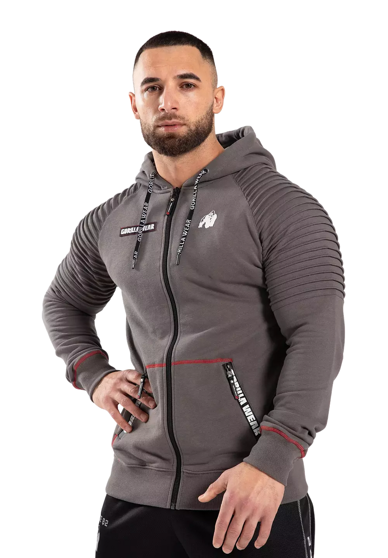 Ladda bild till gallerivisaren, Gorilla Wear Georgia Zipped Hoodie, grey