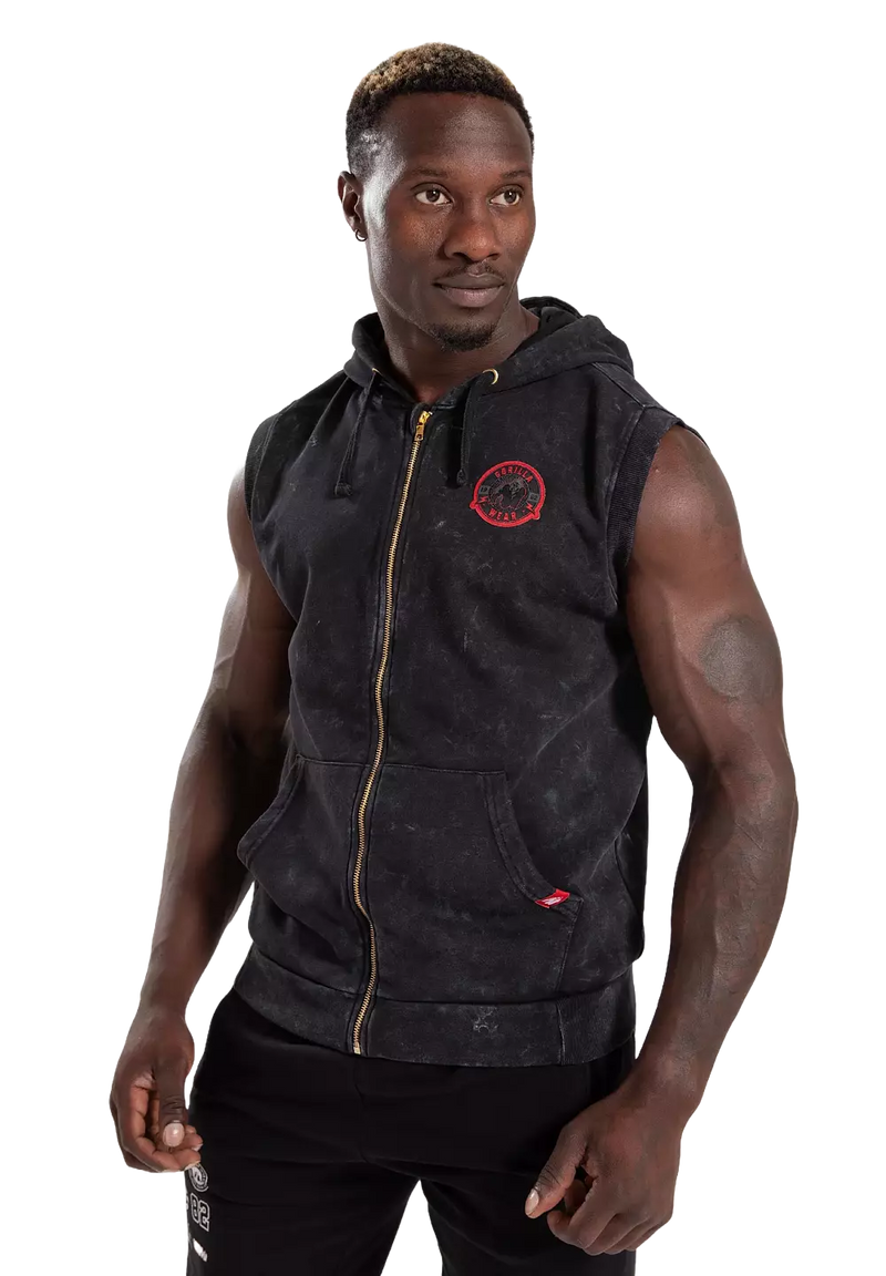 Ladda bild till gallerivisaren, Gorilla Wear Silverdale Sleeveless Hoodie, black