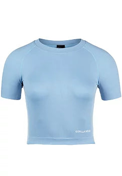 Ladda bild till gallerivisaren, Gorilla Wear Selah Seamless Crop Top, light blue