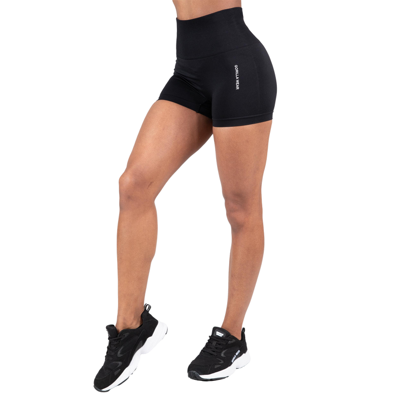 Ladda bild till gallerivisaren, Gorilla Wear Quincy Seamless Shorts, black