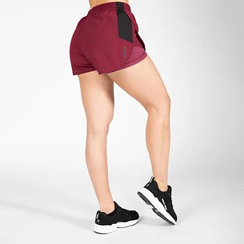 Ladda bild till gallerivisaren, Gorilla Wear Salina 2-In-1 Shorts, burgundy red