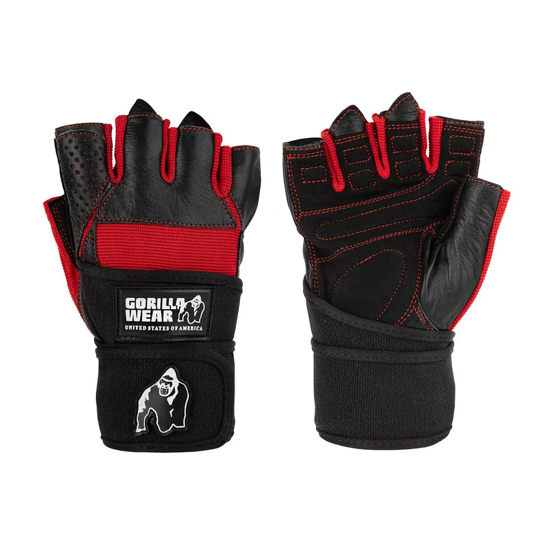 Ladda bild till gallerivisaren, Gorilla Wear Dallas Wrist Wraps Gloves, black/red