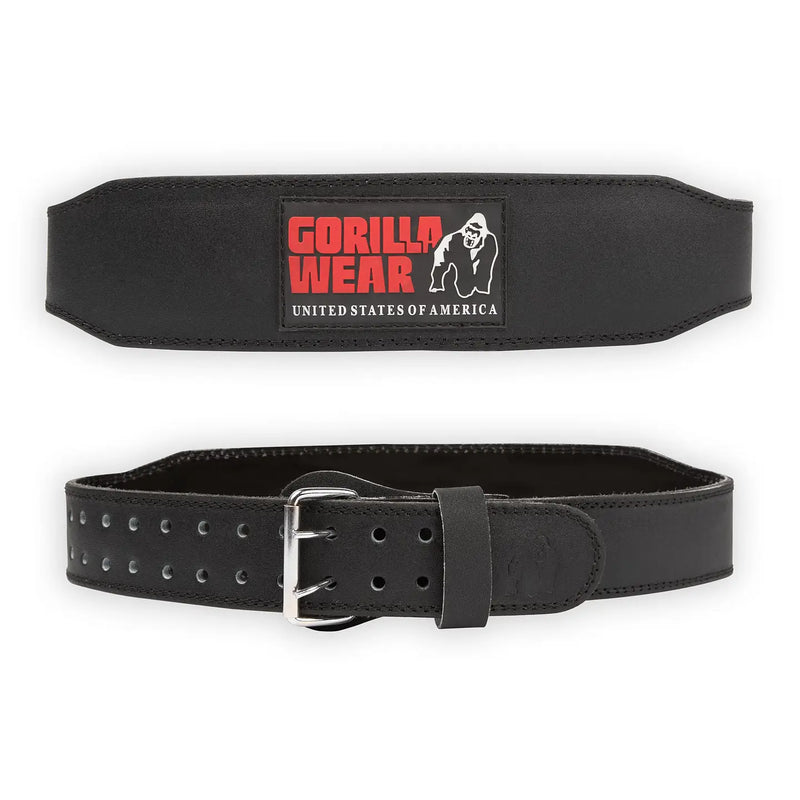 Ladda bild till gallerivisaren, Gorilla Wear 4 Inch Padded Leather Belt, black/red