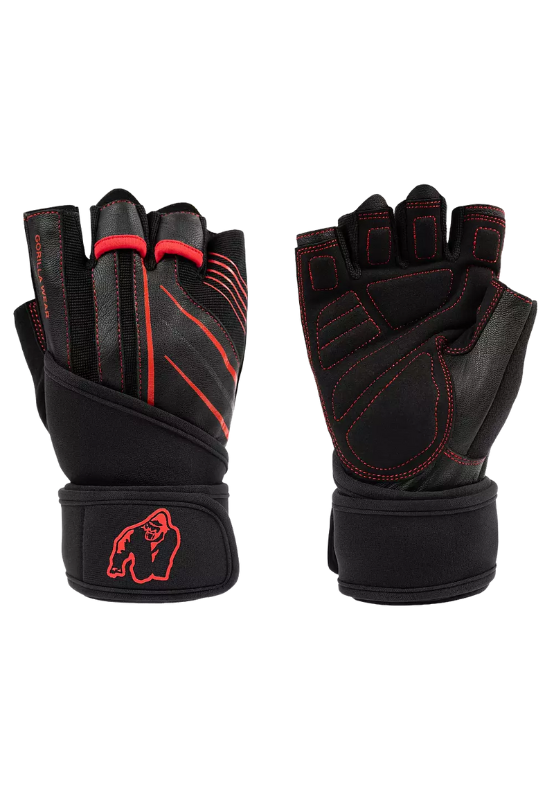 Ladda bild till gallerivisaren, Gorilla Wear Dallas Wrist Wraps Gloves 2.0, black/red