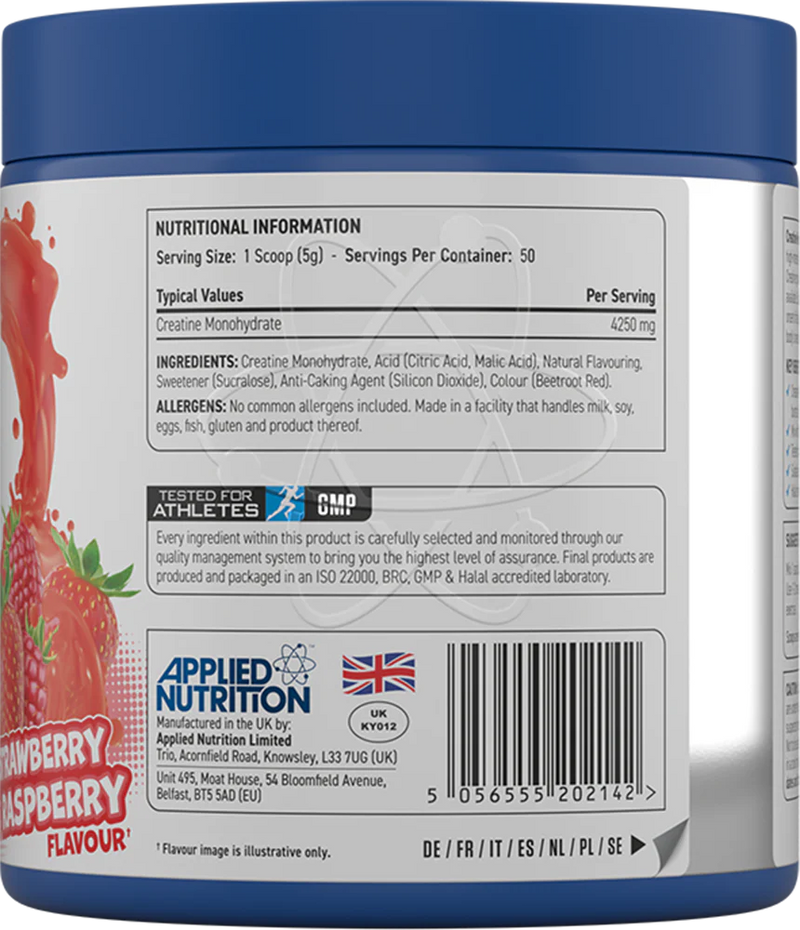 Ladda bild till gallerivisaren, Applied Nutrition Smaksatt Kreatin Monohydrat - 250 g - Jordgubb & Hallon