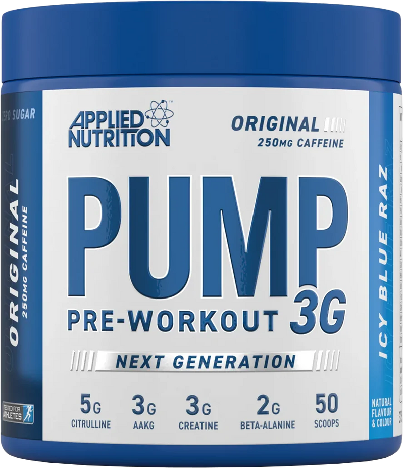 Ladda bild till gallerivisaren, Applied Nutrition Pump 3G Pre-Workout - 375 g Icy Blue Raz