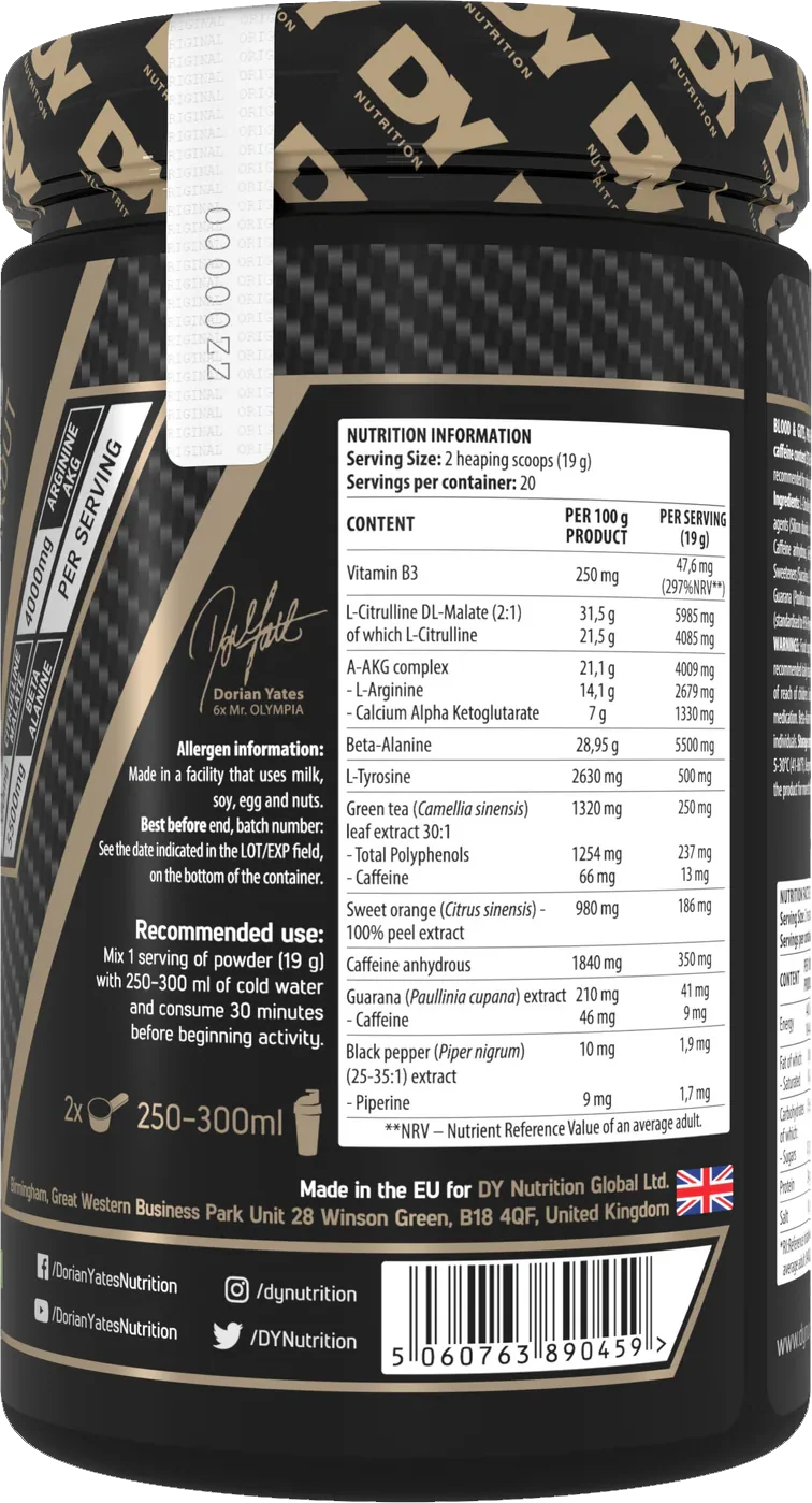 Ladda bild till gallerivisaren, DY Nutrition Blood & Guts PWO - 380 g - Blåbär