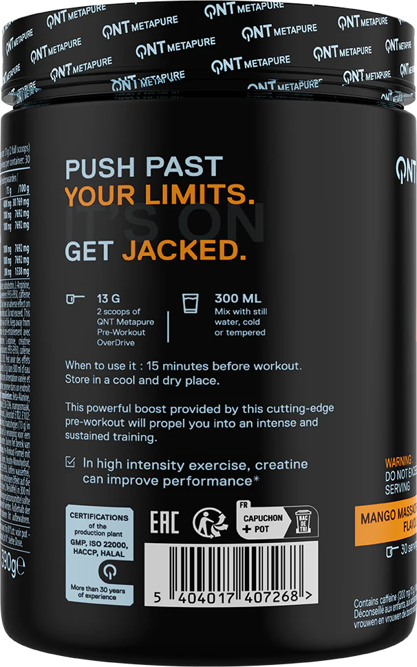 Ladda bild till gallerivisaren, QNT Pre-Workout Overdrive - 390 g - Mango Massacre