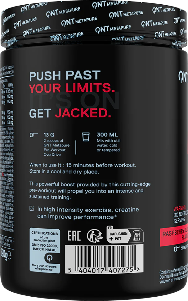 Ladda bild till gallerivisaren, QNT Pre-Workout Overdrive - 390 g - Raspberry Killer