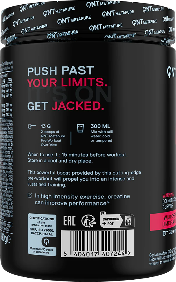 Ladda bild till gallerivisaren, QNT Pre-Workout Overdrive - 390 g - Wild Cherry Lime