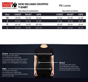 Ladda bild till gallerivisaren, Gorilla Wear New Orleans Cropped T-Shirt, black