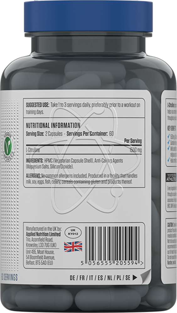 Ladda bild till gallerivisaren, Applied Nutrition L-Citrulline 1500 - 120 caps