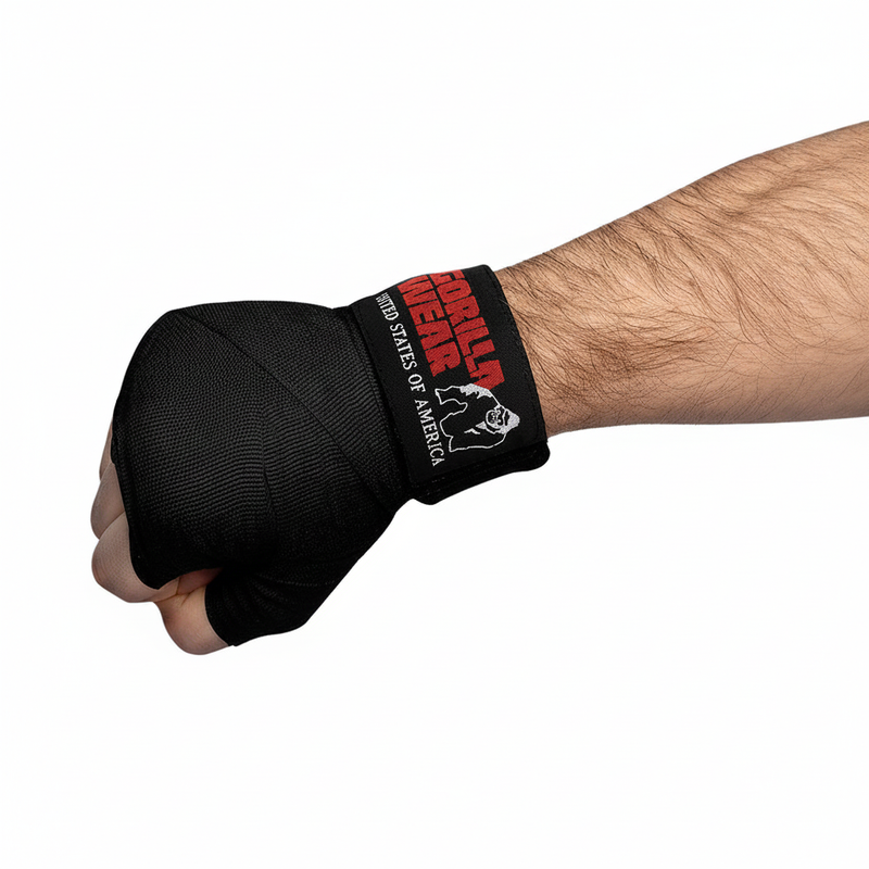 Ladda bild till gallerivisaren, Gorilla Wear Boxing Hand Wraps, black - 3 m