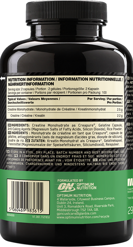 Ladda bild till gallerivisaren, Optimum Nutrition Creatine - 200 caps
