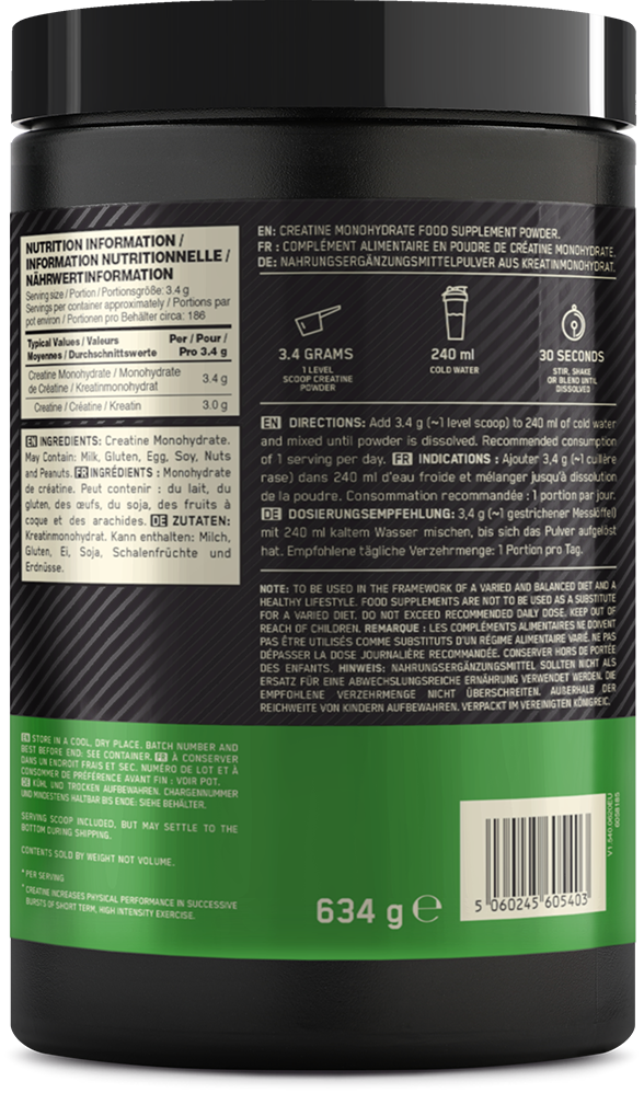 Ladda bild till gallerivisaren, Optimum Nutrition Micronised Creatine Powder - 634 g