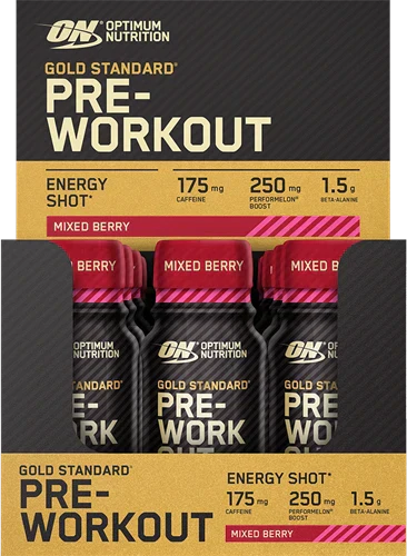 Ladda bild till gallerivisaren, Optimum Nutrition Gold Standard Pre-workout Shot - 12 x 60 ml - Mixed Berry