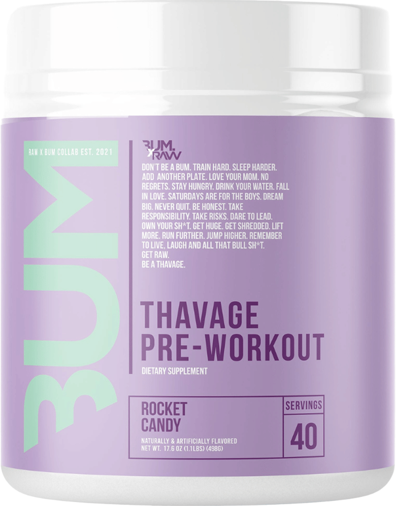 Ladda bild till gallerivisaren, RAW CBUM Thavage Pre-Workout - 20 servings Rocket Candy