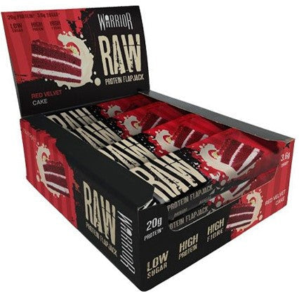 Ladda bild till gallerivisaren, Warrior Raw Protein Flapjack - 12 x 75 g - Red Velvet Cake