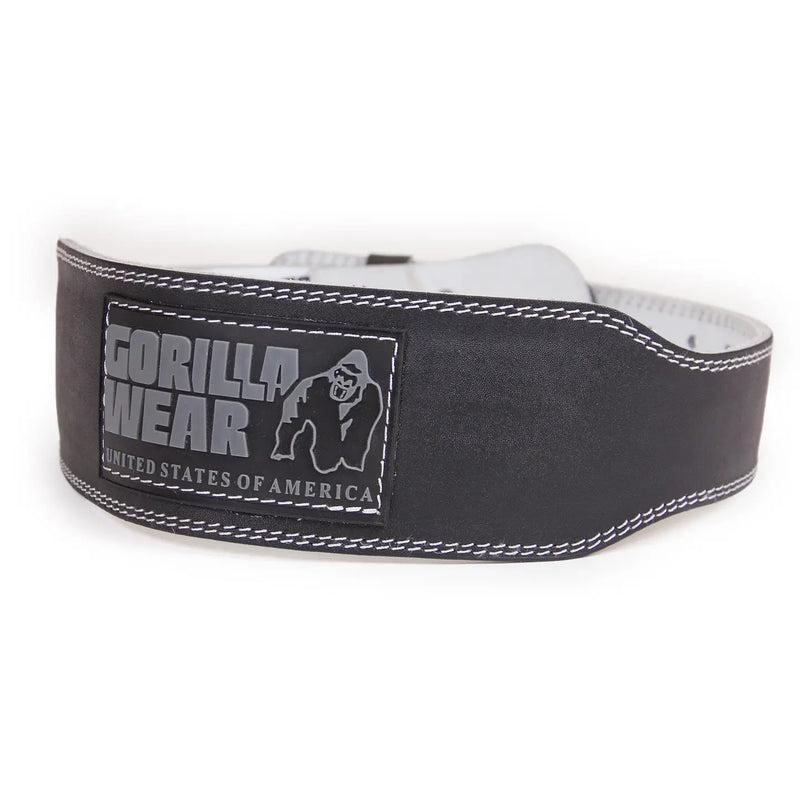  Ladda bild till gallerivisaren, Gorilla Wear 4 Inch Padded Leather Belt, black/grey
