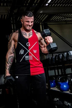  Ladda bild till gallerivisaren, Gorilla Wear Sterling Stringer Tank Top, black/army green
