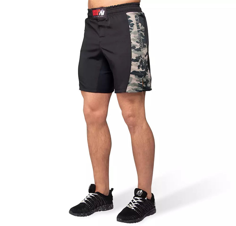  Ladda bild till gallerivisaren, Gorilla Wear Kensington MMA Fightshorts, army green camo
