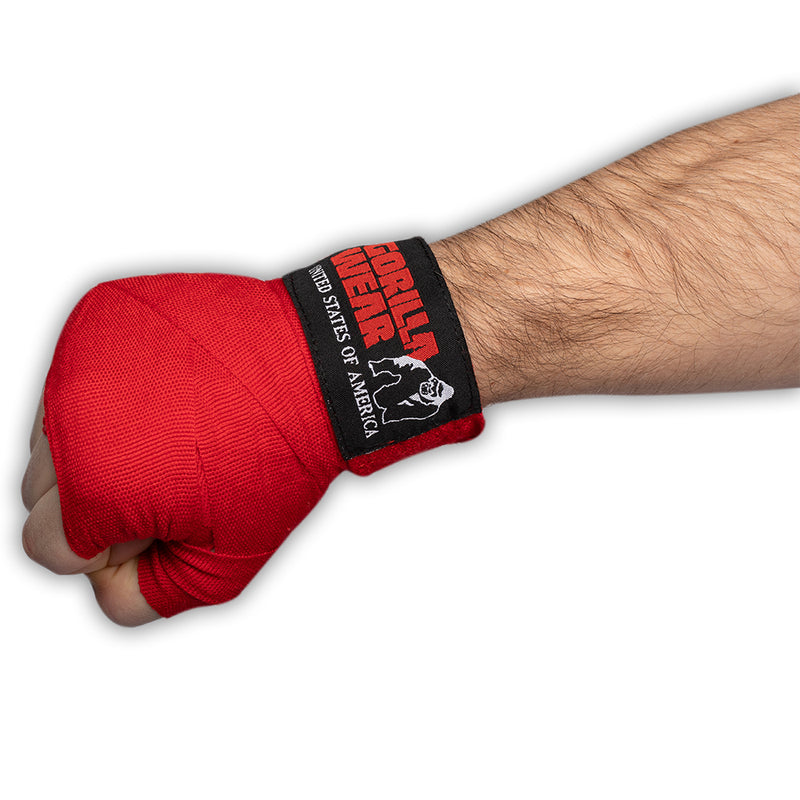  Ladda bild till gallerivisaren, Gorilla Wear Boxing Hand Wraps, red - 3 m
