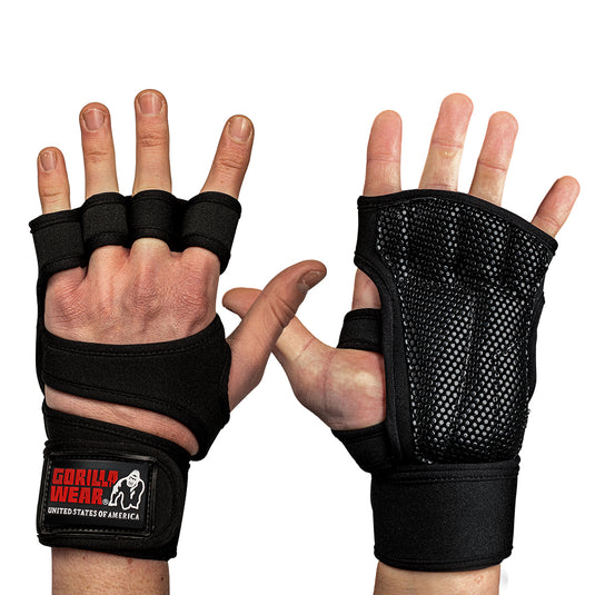 Gorilla Wear Yuma Weightlifting Workout Gloves, black