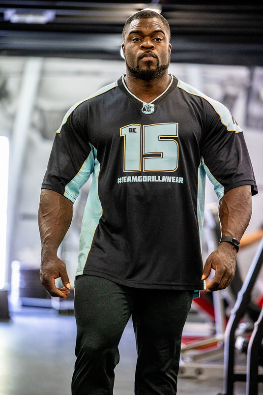 Gorilla Wear Athlete T-Shirt 2.0 Brandon Curry, black/light blue