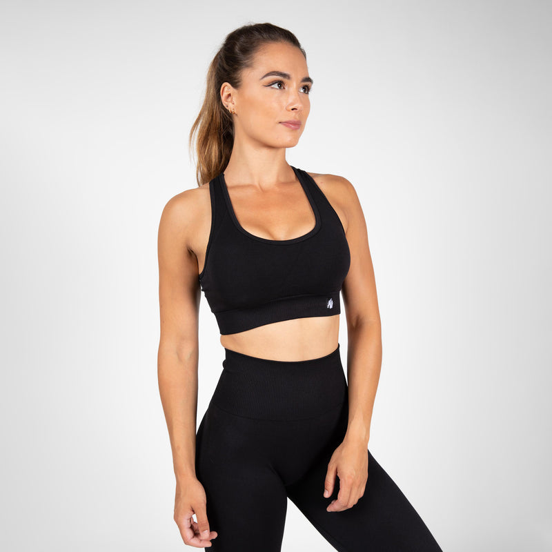  Ladda bild till gallerivisaren, Gorilla Wear Yava Seamless Sport Bra, black
