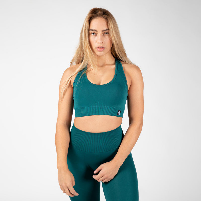 Ladda bild till gallerivisaren, Gorilla Wear Yava Seamless Sport Bra, green

