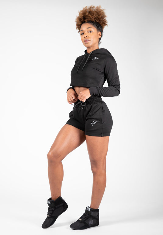 Gorilla Wear Pixley Crop Top Hoodie, black