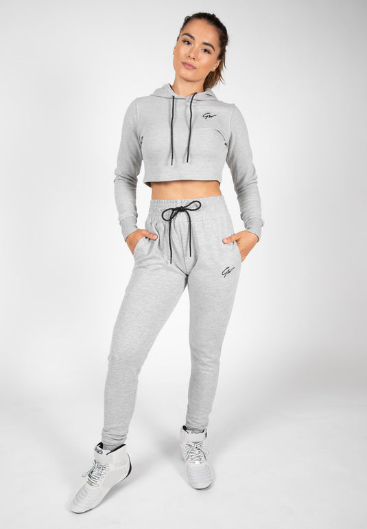 Gorilla Wear Pixley Crop Top Hoodie, grey