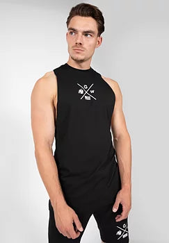  Ladda bild till gallerivisaren, Gorilla Wear Cisco Drop Armhole Tank Top, black/white
