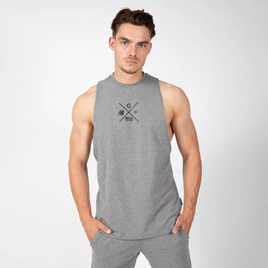 Gorilla Wear Cisco Drop Armhole Tank Top, grey/black