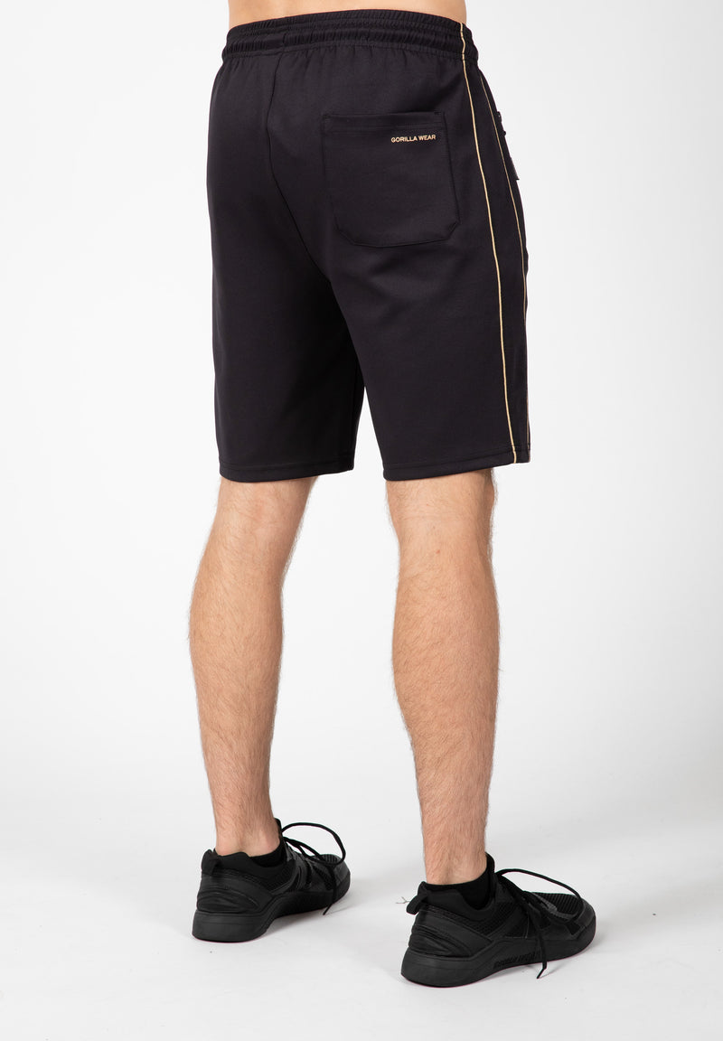  Ladda bild till gallerivisaren, Gorilla Wear Wenden Track Shorts, black/gold
