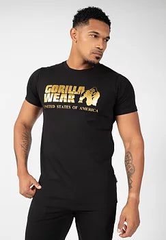  Ladda bild till gallerivisaren, Gorilla Wear Classic T-Shirt, black/gold
