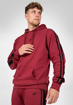 Gorilla Wear Banks Oversized Hoodie, burgundy red/black